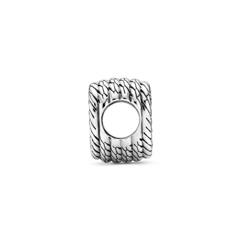 Charm Corazón Piel de Serpiente – Plata .925