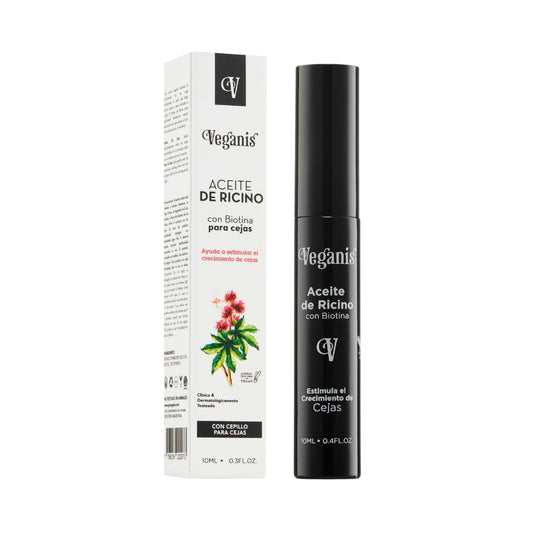 Aceite de Ricino con Biotina para Cejas y Pestañas | Veganis