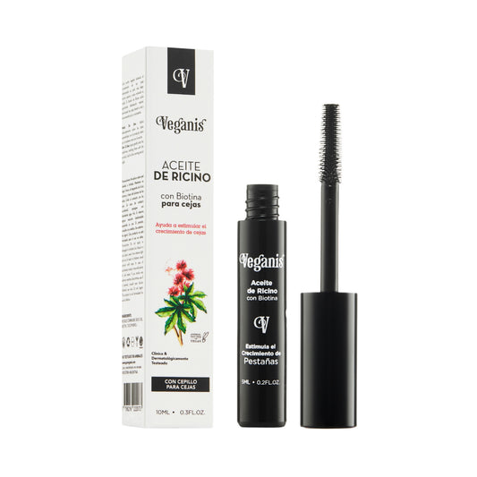 Aceite de Ricino con Biotina para Cejas y Pestañas | Veganis